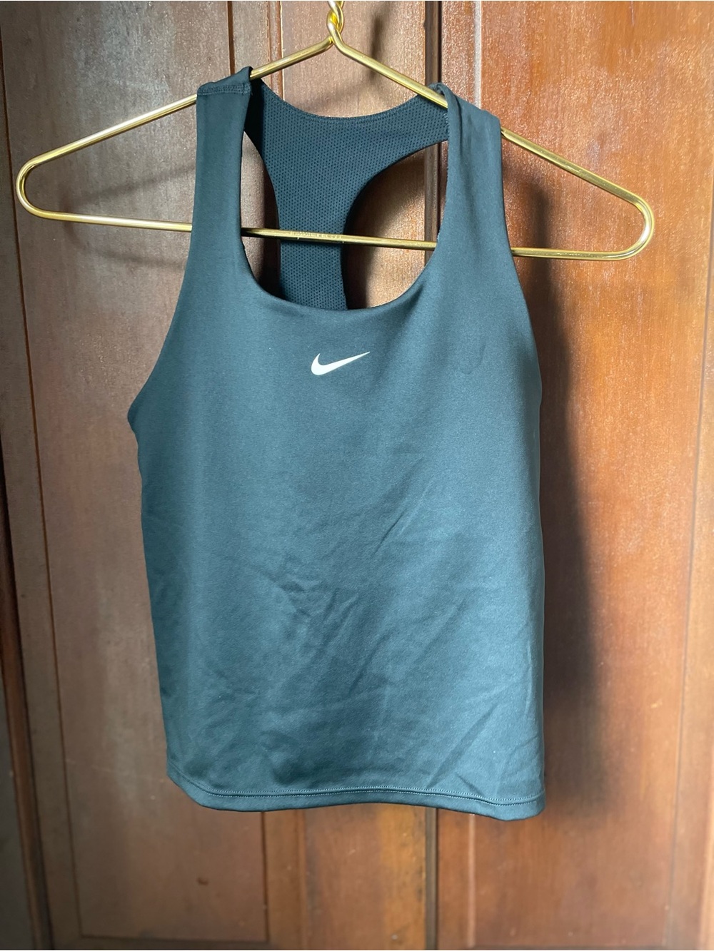 Nike swoosh dri fit girls size extra large black athletic tank top